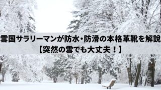 雪国サラリーマンが防水・防滑の本格革靴を解説（アイキャッチ画像）-jpg